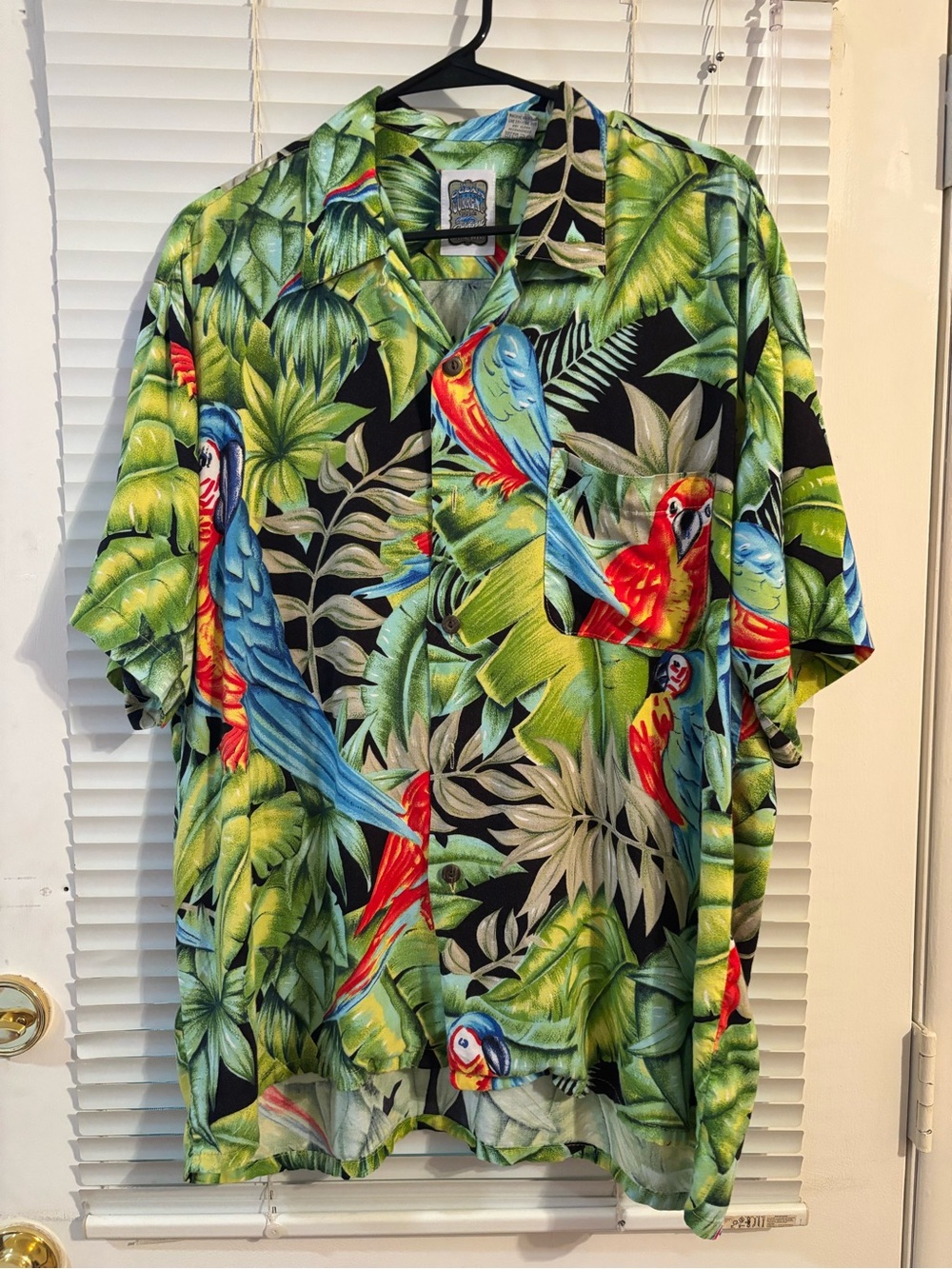 Vintage Ocean Current Original Parrots Aloha Hawaiian Shirt Men’s Size L